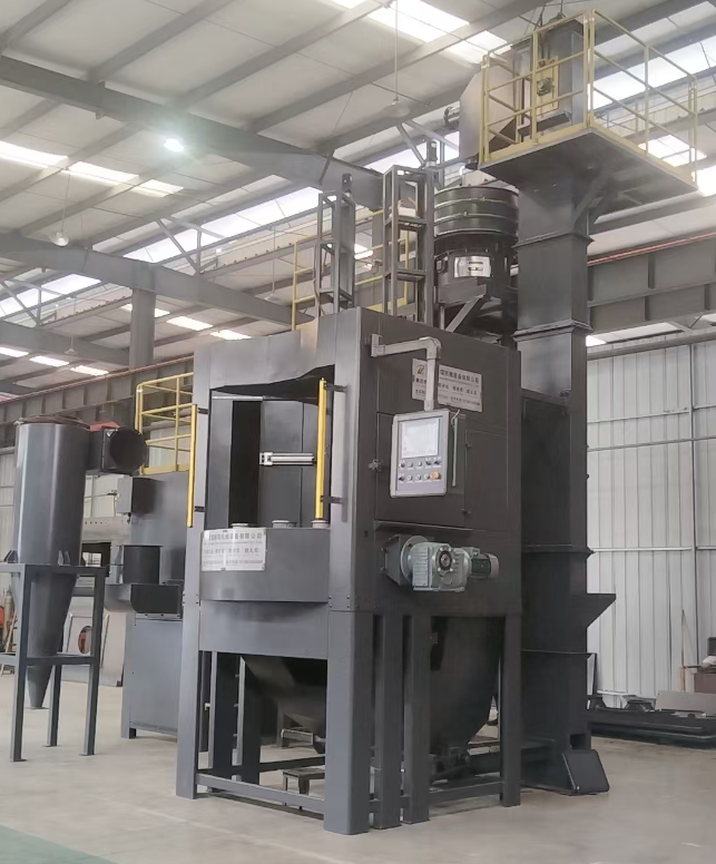 张家口转盘式喷砂机 提升圆形工件处理效率